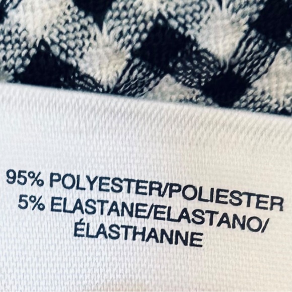 4/$20 NWT Anne Klein Black & White Gingham Button-Front Blouse Size Large - Picture 7 of 7